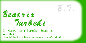 beatrix turbeki business card