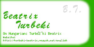 beatrix turbeki business card
